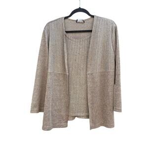 VTG VANY Misses Petite New York gold and black knit, women's medium